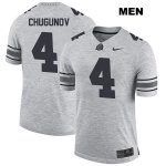 Men's NCAA Ohio State Buckeyes Chris Chugunov #4 College Stitched Authentic Nike Gray Football Jersey SN20H63RW